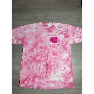 Call Your Mother "Good Vibes" Pink T Shirt Skeleton Flamingo Float Graphic Men L